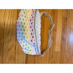 Womens Fanny Pack Belt Bag Rainbow Hearts‎ Zip Pouch Crossbody Small